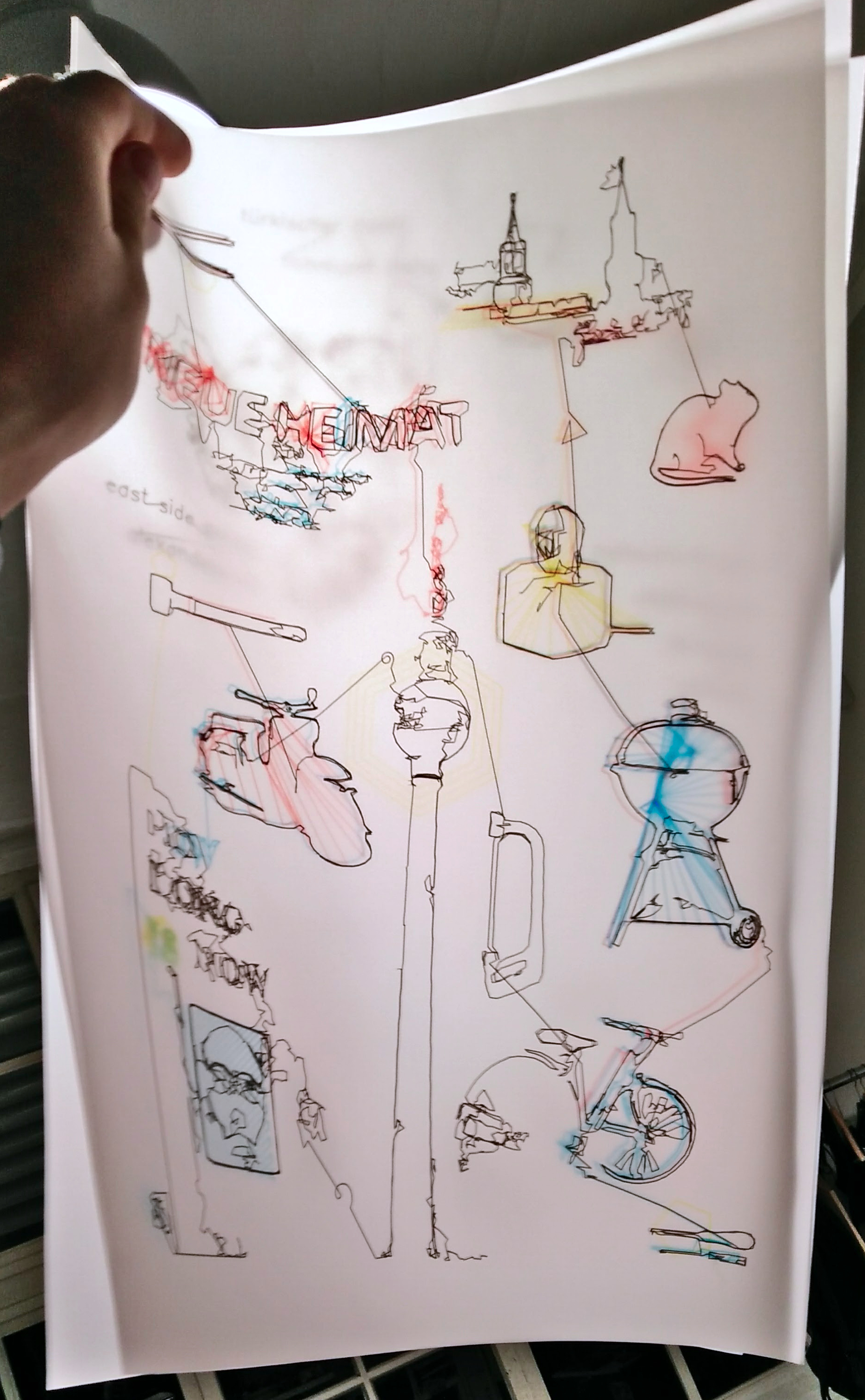 memory trace map of Berlin plotter art